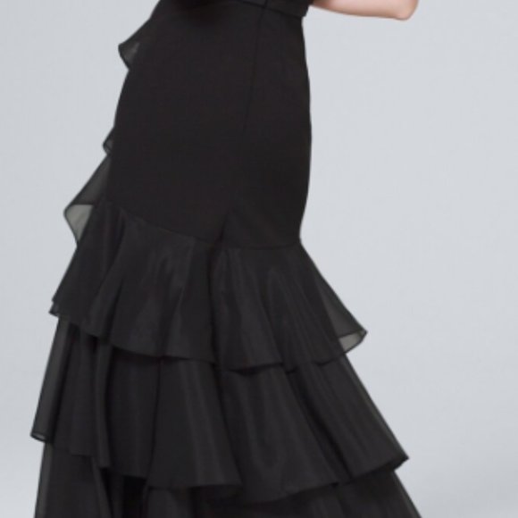 🆕  AIDAN MATTOX Ruffle-Detail Gown NWT Sz 10 ** SOLD OUT ** - Picture 3 of 3